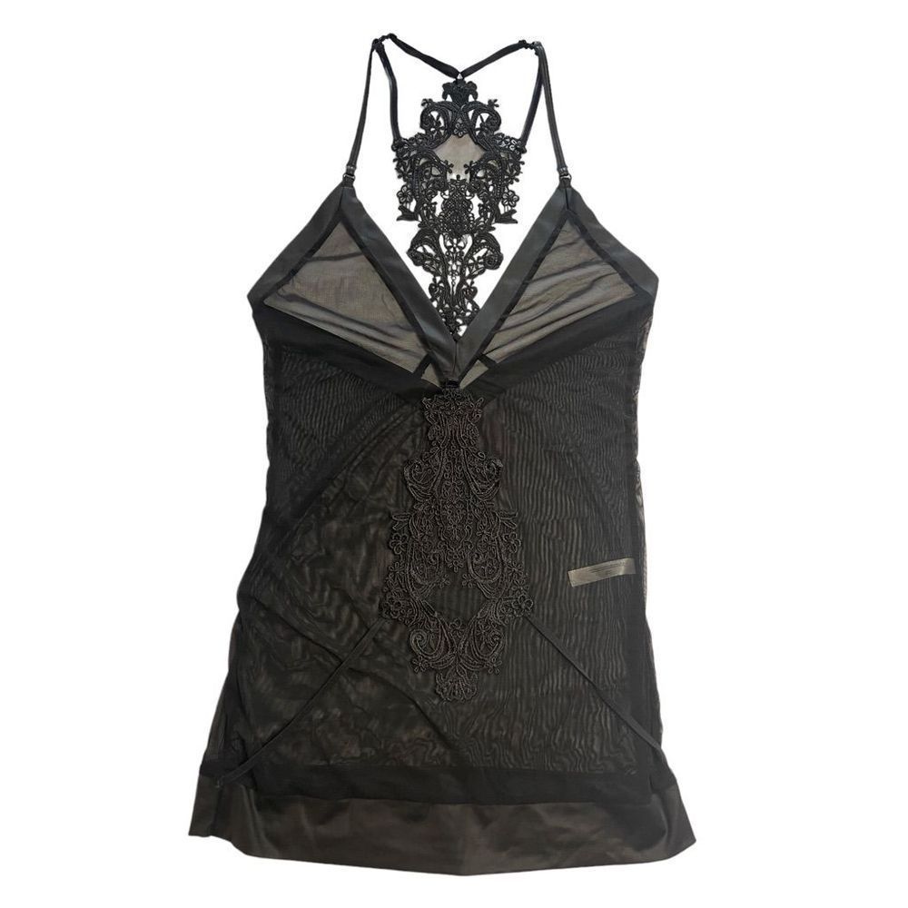 Ooh LaLa Cherie Lace and Sheer Negligée, size L